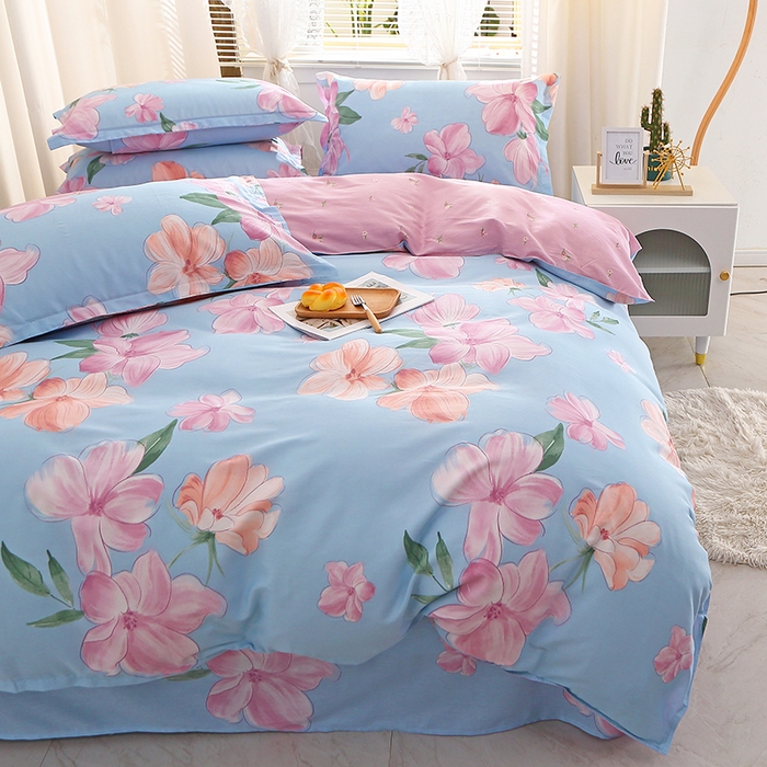 91家纺网 家纺一手货源 找家纺 2025新款40s简欧全棉纯棉印花多规格系列四件套 凝香秋水