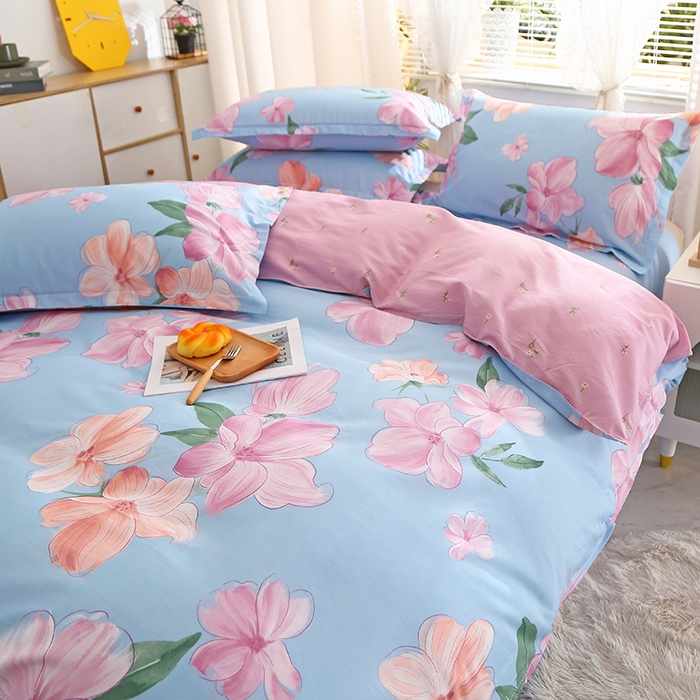 91家纺网 家纺一手货源 找家纺 2025新款40s简欧全棉纯棉印花多规格系列四件套 凝香秋水