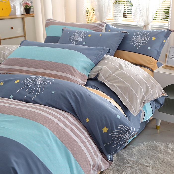 91家纺网 家纺一手货源 找家纺 2025新款40s简欧全棉纯棉印花多规格系列四件套 仰望星空