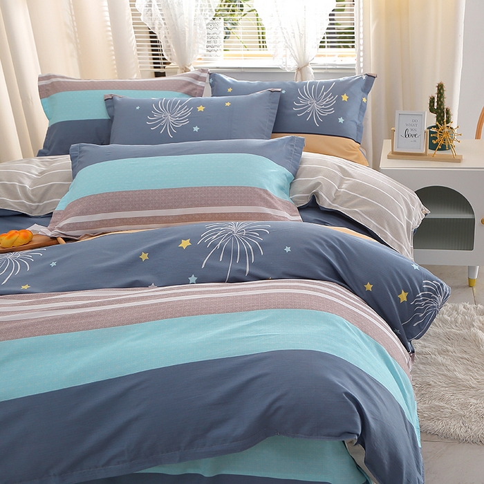 91家纺网 家纺一手货源 找家纺 2025新款40s简欧全棉纯棉印花多规格系列四件套 仰望星空