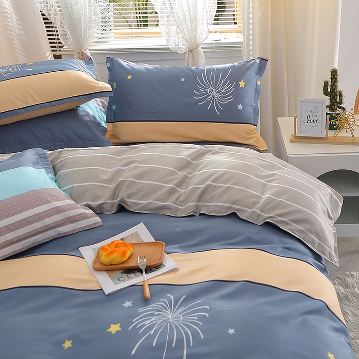 91家纺网 家纺一手货源 找家纺 2025新款40s简欧全棉纯棉印花多规格系列四件套 仰望星空