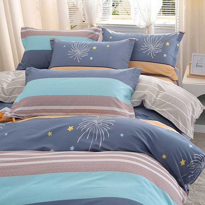 91家纺网 家纺一手货源 找家纺 2025新款40s简欧全棉纯棉印花多规格系列四件套 仰望星空