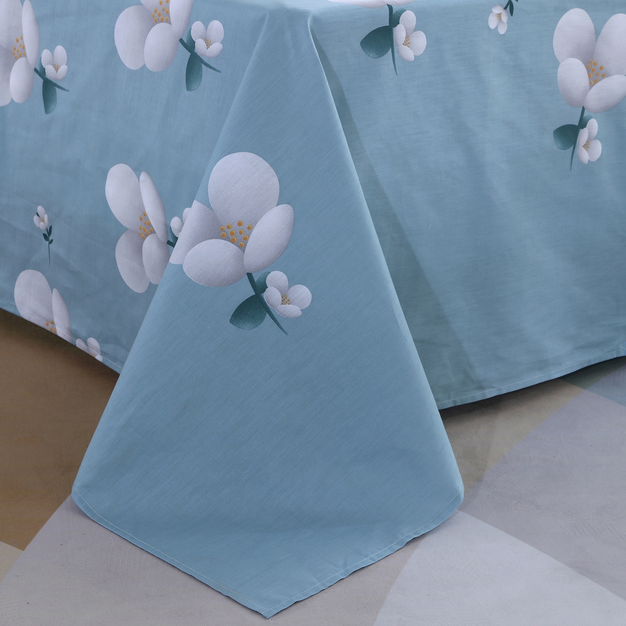 91家纺网 家纺一手货源 找家纺 2025新款40s简欧全棉纯棉印花多规格系列四件套 春的气息