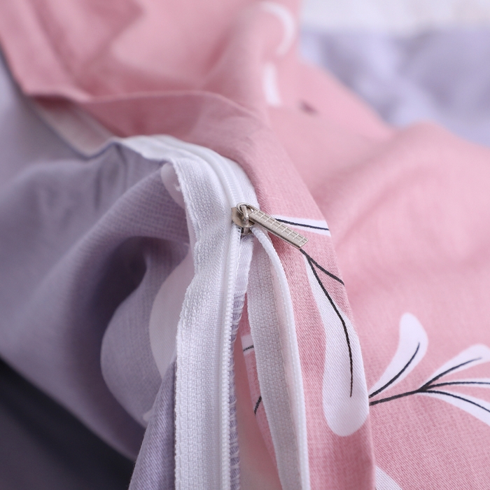 91家纺网 家纺一手货源 找家纺 2025新款40s简欧全棉纯棉印花多规格系列四件套 晨语-红