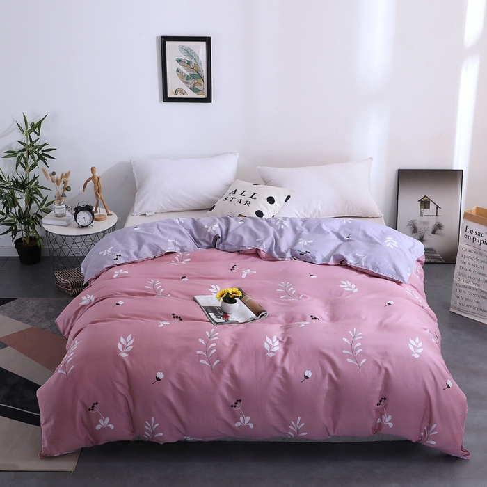 91家纺网 家纺一手货源 找家纺 2025新款40s简欧全棉纯棉印花多规格系列四件套 晨语-红