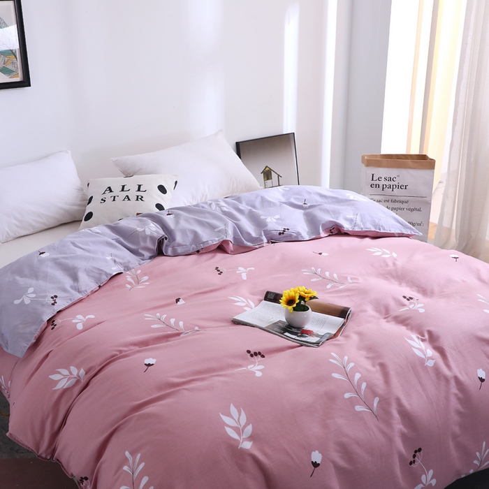 91家纺网 家纺一手货源 找家纺 2025新款40s简欧全棉纯棉印花多规格系列四件套 晨语-红