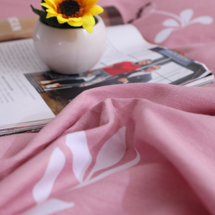 91家纺网 家纺一手货源 找家纺 2025新款40s简欧全棉纯棉印花多规格系列四件套 晨语-红