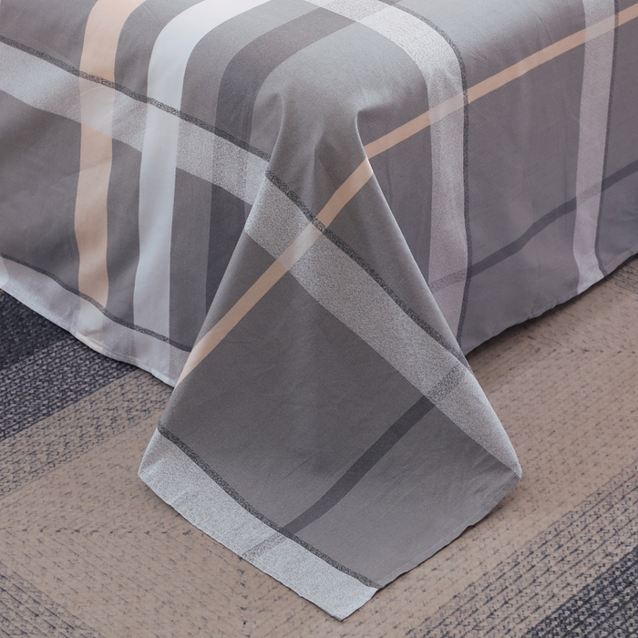 91家纺网 家纺一手货源 找家纺 2025新款40s简欧全棉纯棉印花多规格系列四件套 巴比伦-灰