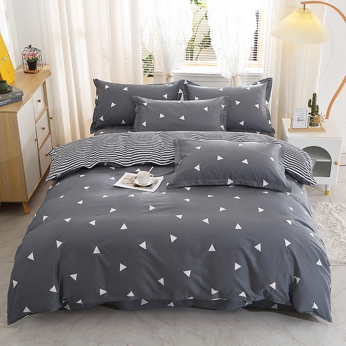 91家纺网 家纺一手货源 找家纺 2025新款40s简欧全棉纯棉印花多规格系列四件套 爱巢