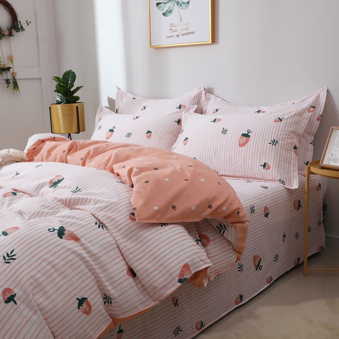 91家纺网 家纺一手货源 找家纺 2025新款40s简欧全棉纯棉印花多规格系列四件套 阿花田