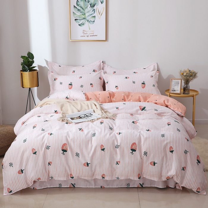 91家纺网 家纺一手货源 找家纺 2025新款40s简欧全棉纯棉印花多规格系列四件套 阿花田