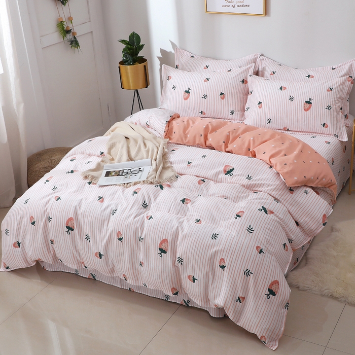 91家纺网 家纺一手货源 找家纺 2025新款40s简欧全棉纯棉印花多规格系列四件套 阿花田