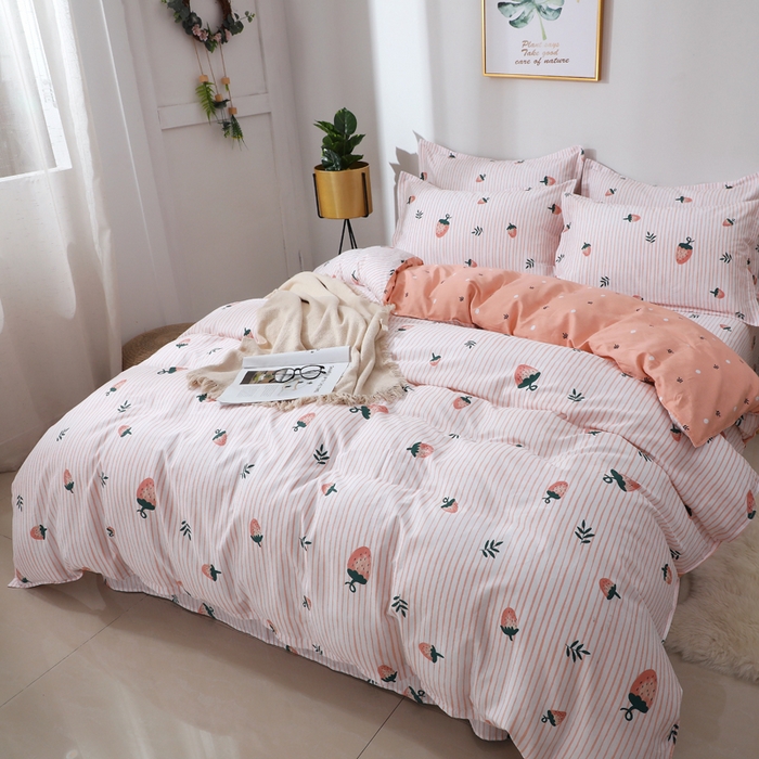 91家纺网 家纺一手货源 找家纺 2025新款40s简欧全棉纯棉印花多规格系列四件套 阿花田