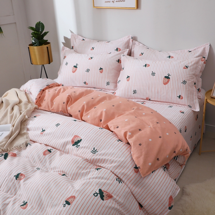 91家纺网 家纺一手货源 找家纺 2025新款40s简欧全棉纯棉印花多规格系列四件套 阿花田