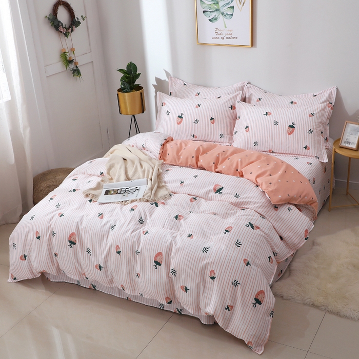 91家纺网 家纺一手货源 找家纺 2025新款40s简欧全棉纯棉印花多规格系列四件套 阿花田