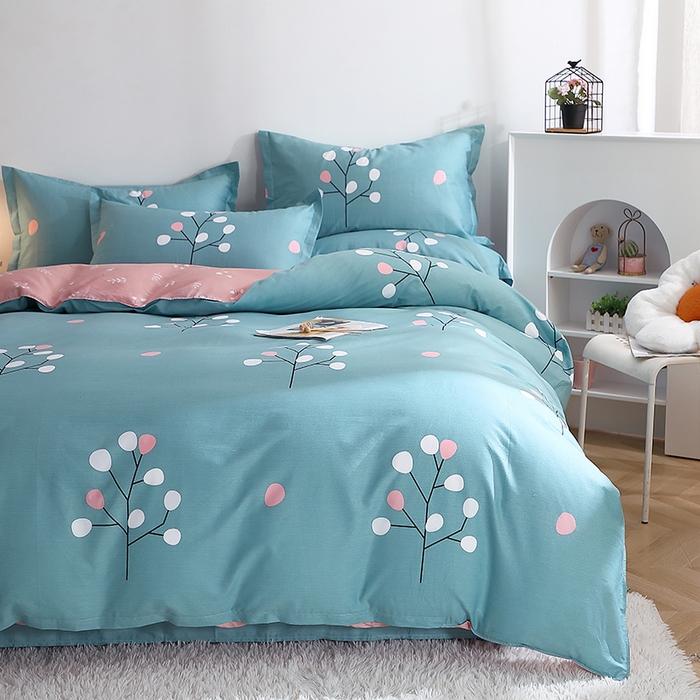 91家纺网 家纺一手货源 找家纺 2025新款40s简欧全棉纯棉印花多规格系列四件套 阿黛尔