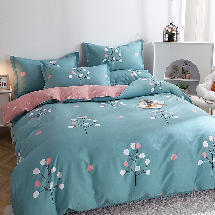 91家纺网 家纺一手货源 找家纺 2025新款40s简欧全棉纯棉印花多规格系列四件套 阿黛尔