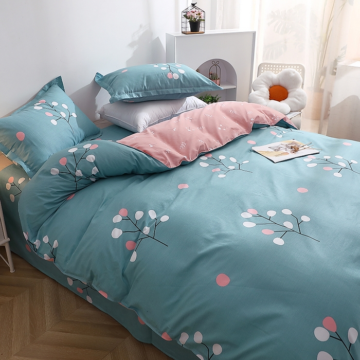 91家纺网 家纺一手货源 找家纺 2025新款40s简欧全棉纯棉印花多规格系列四件套 阿黛尔