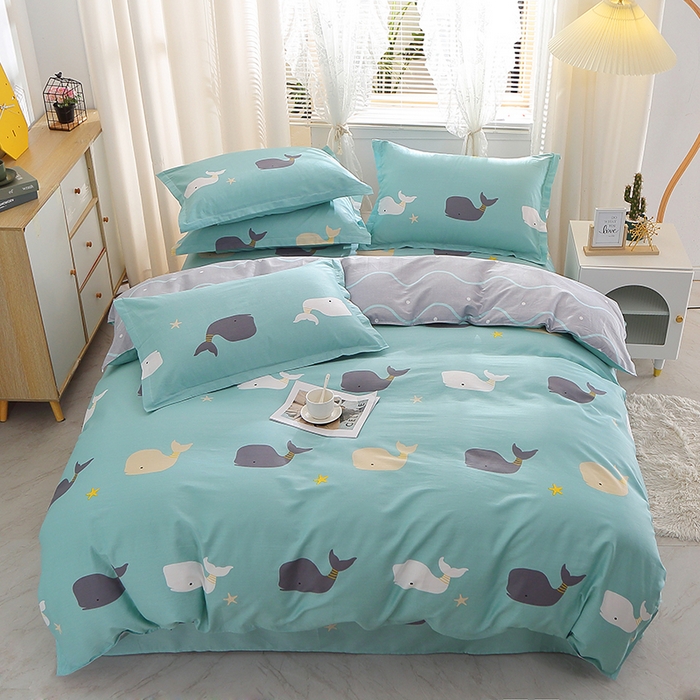 2025新款40s简欧全棉纯棉印花多规格系列四件套 森田