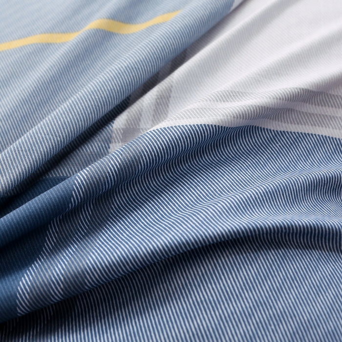 91家纺网 家纺一手货源 找家纺 2025新款40s简欧全棉纯棉印花多规格系列四件套 念之以蓝