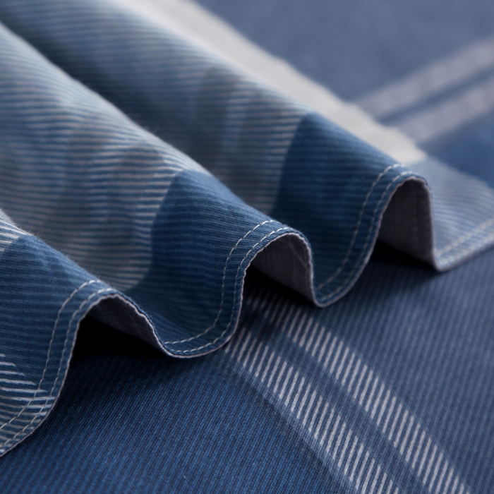 91家纺网 家纺一手货源 找家纺 2025新款40s简欧全棉纯棉印花多规格系列四件套 念之以蓝