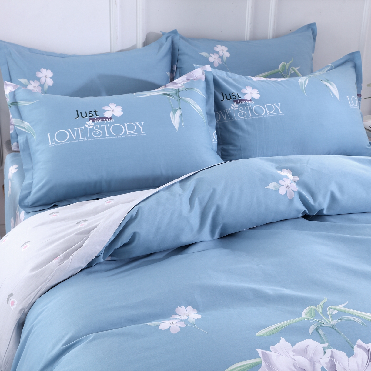 91家纺网 家纺一手货源 找家纺 2025新款40s简欧全棉纯棉印花多规格系列四件套 美人如玉