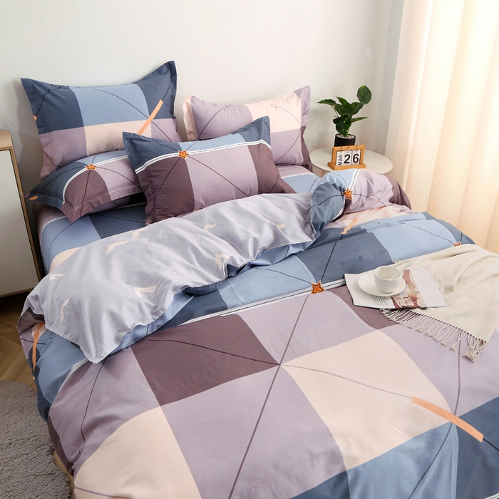 91家纺网 家纺一手货源 找家纺 2025新款40s简欧全棉纯棉印花多规格系列四件套 简爱