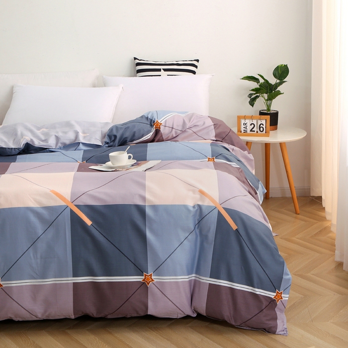 91家纺网 家纺一手货源 找家纺 2025新款40s简欧全棉纯棉印花多规格系列四件套 简爱