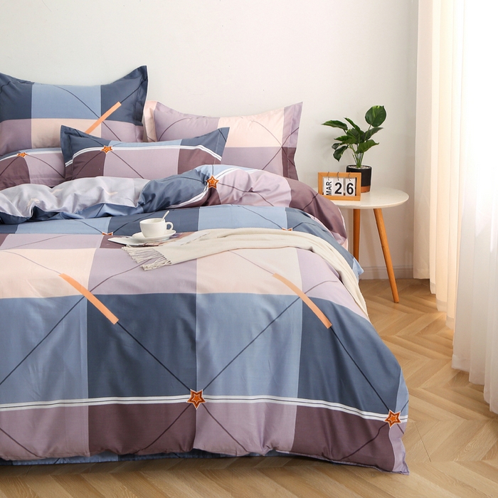 91家纺网 家纺一手货源 找家纺 2025新款40s简欧全棉纯棉印花多规格系列四件套 简爱