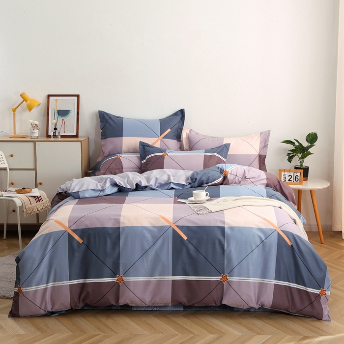 91家纺网 家纺一手货源 找家纺 2025新款40s简欧全棉纯棉印花多规格系列四件套 简爱