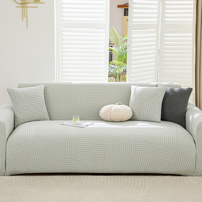 91家纺网 家纺一手货源 找家纺 沐沐家纺202新款瑞士卷沙发套 浅灰