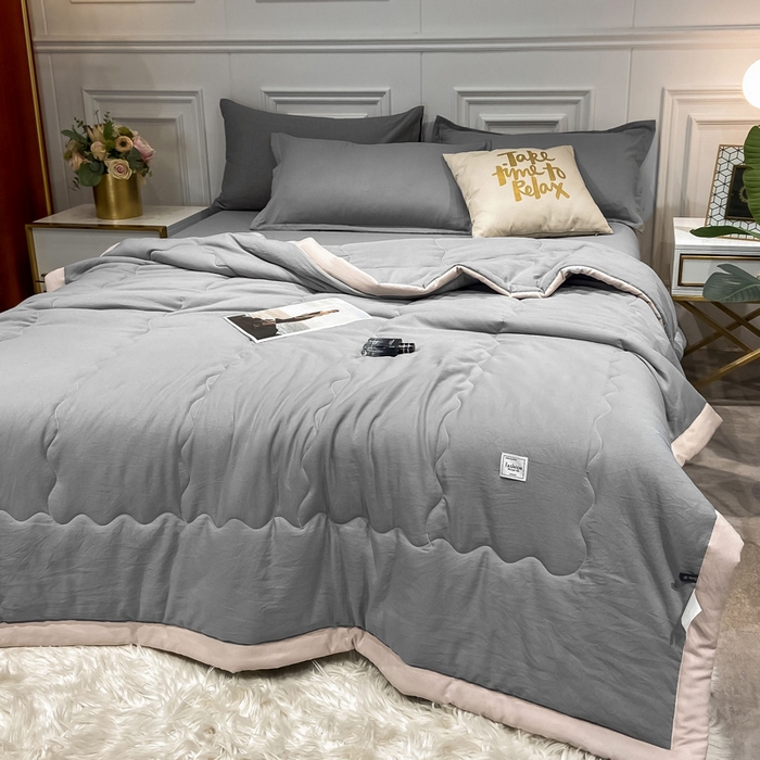 91家纺网 家纺一手货源 找家纺 （总）U被 2022新款日系水洗棉夏被（实拍图）