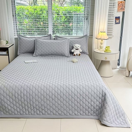 橘夏家纺 2025新款凉感雪肌棉多功能床盖 星岩灰
