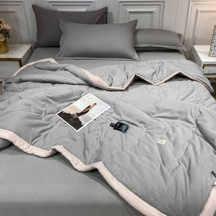 91家纺网 家纺一手货源 找家纺 （总）U被 2022新款日系水洗棉夏被（实拍图）