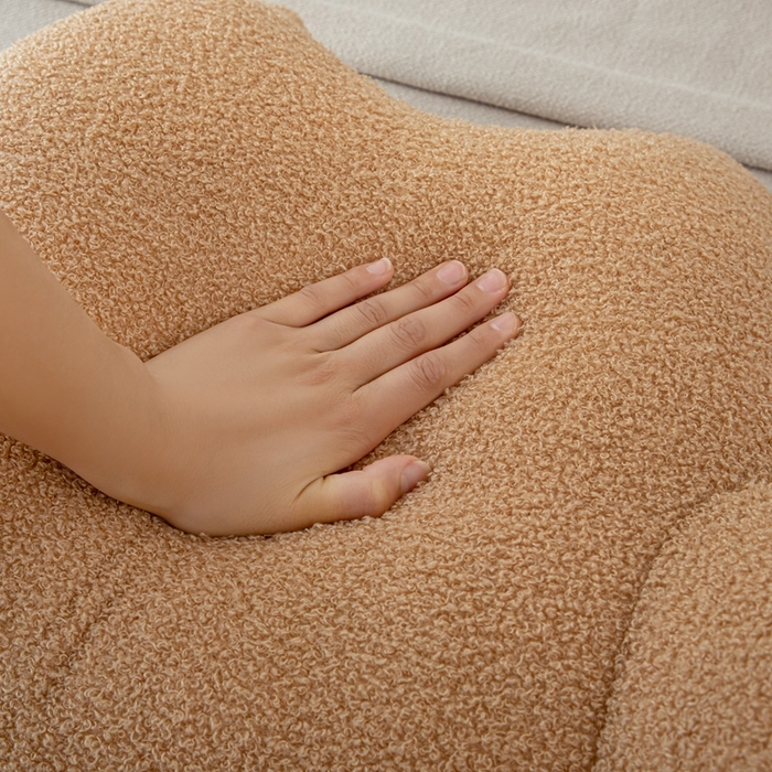 91家纺网 家纺一手货源 找家纺 （总）沐沐家纺2026新款泰迪绒猫耳朵护腰靠背