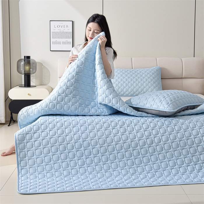 91家纺网 家纺一手货源 找家纺 （总）布卢姆床垫 2025年新款A类小冰格12mm加厚乳胶凉席