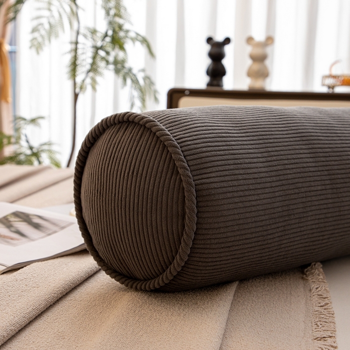 91家纺网 家纺一手货源 找家纺 沐沐家纺2026新款灯芯绒长条睡抱枕 深灰