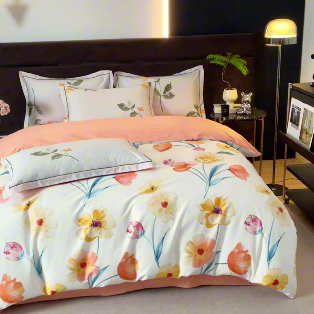 91家纺网 家纺一手货源 找家纺 （总）沐白 2024新款全棉全棉13376全活性印花黄金棉系列四件套