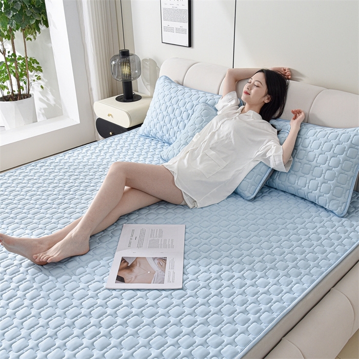 91家纺网 家纺一手货源 找家纺 （总）布卢姆床垫 2025年新款A类小冰格12mm加厚乳胶凉席