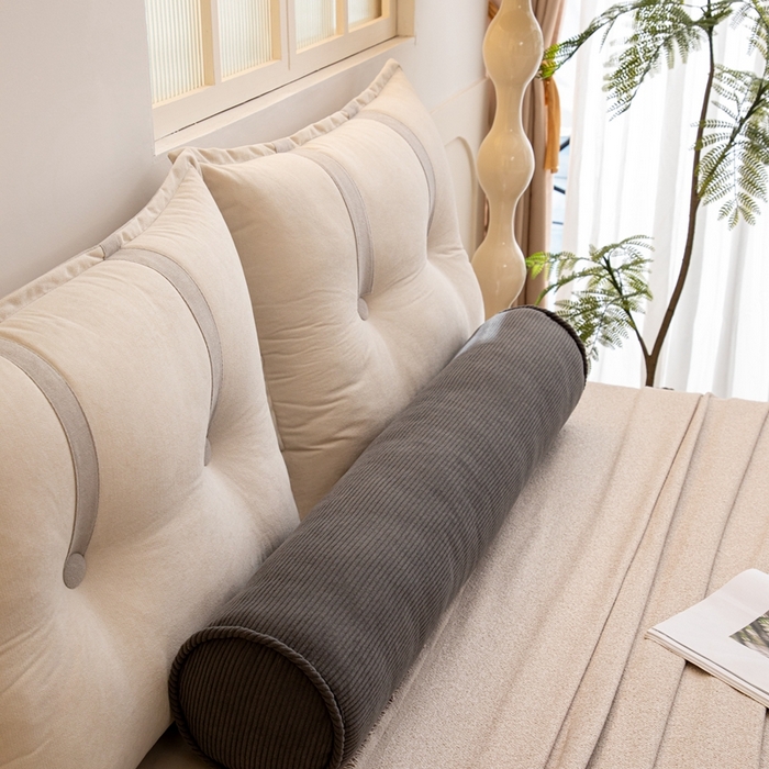 91家纺网 家纺一手货源 找家纺 沐沐家纺2026新款灯芯绒长条睡抱枕 深灰