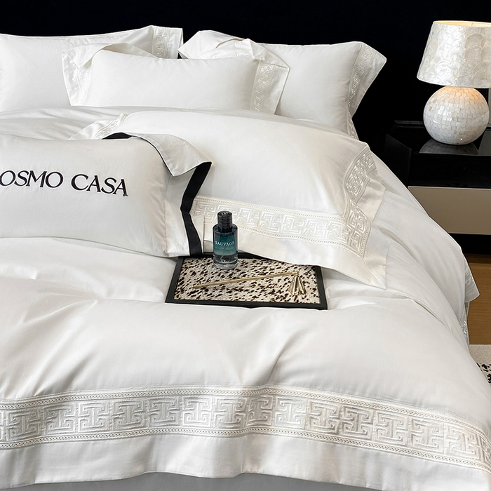 91家纺网 家纺一手货源 找家纺 （总）星蕴家纺 2025新款100支双股长绒棉全棉纯棉刺绣四件套-柏林系列【最低控价券后288元！会员标准220，加大240，床笠+10元】