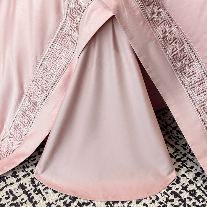 91家纺网 家纺一手货源 找家纺 星蕴家纺 2025新款双股长绒棉全棉纯棉刺绣四件套-柏林系列【最低控价券后288元！会员标准220，加大240，床笠+10元】 可可粉