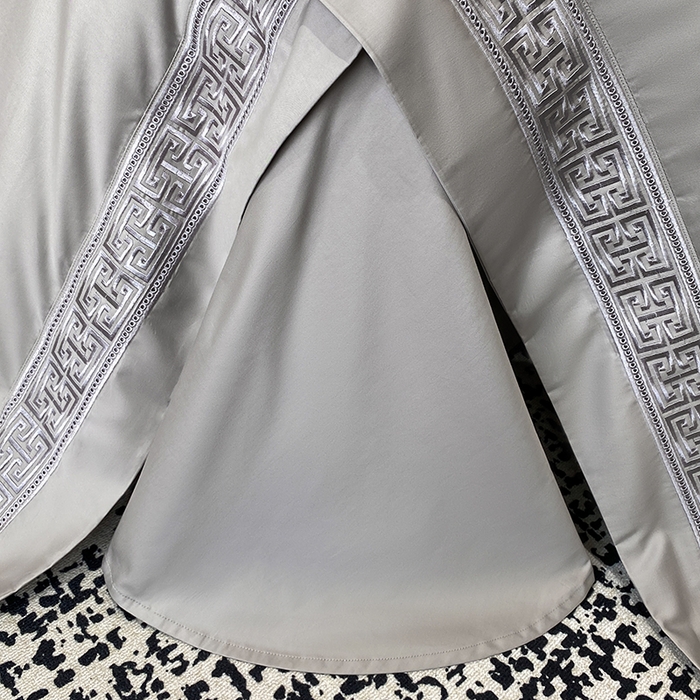 91家纺网 家纺一手货源 找家纺 星蕴家纺 2025新款双股长绒棉全棉纯棉刺绣四件套-柏林系列【最低控价券后288元！会员标准220，加大240，床笠+10元】 星空灰