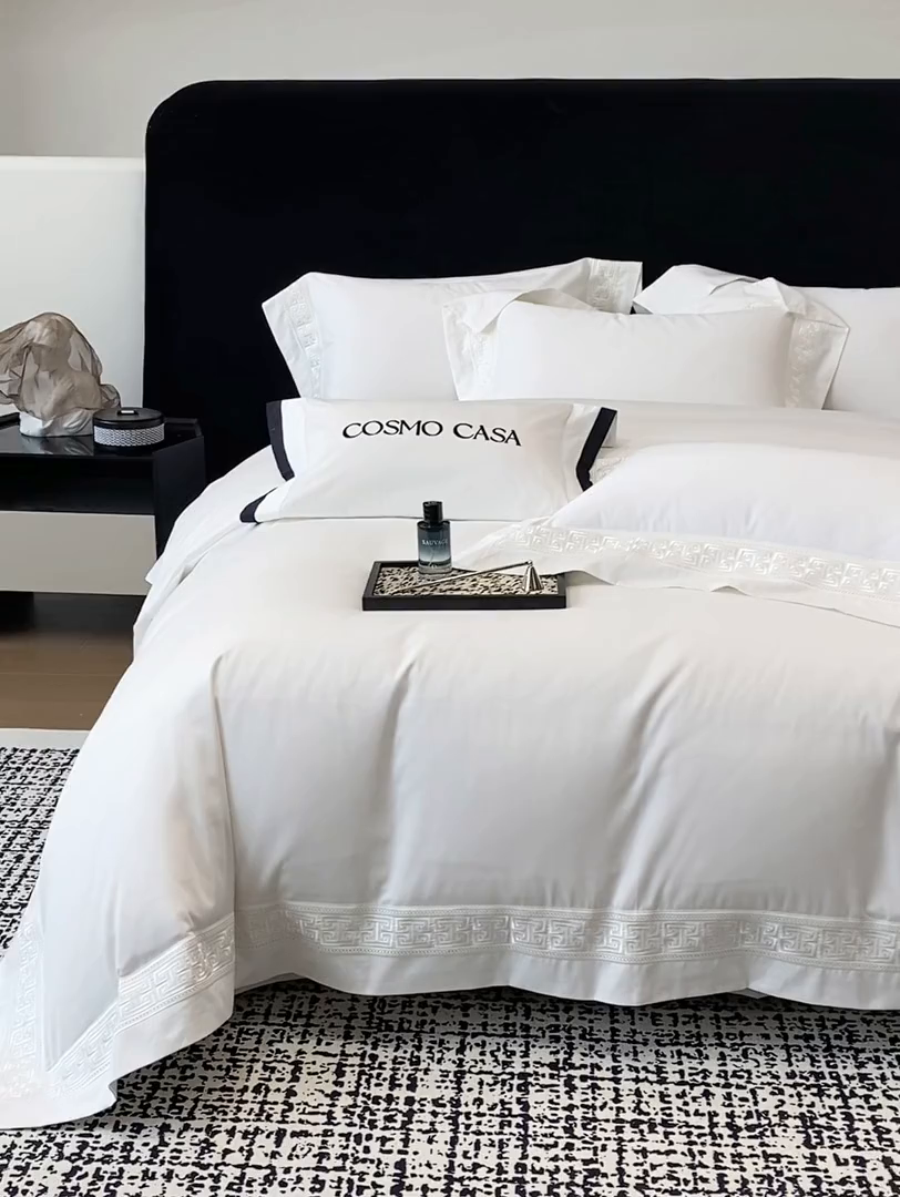 91家纺网 家纺一手货源 找家纺 （总）星蕴家纺 2025新款100支双股长绒棉全棉纯棉刺绣四件套-柏林系列【最低控价券后288元！会员标准220，加大240，床笠+10元】