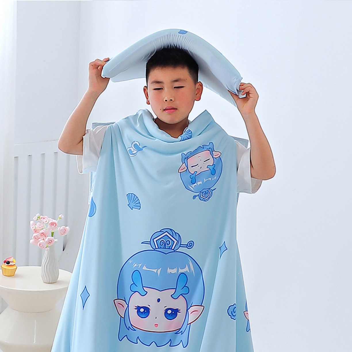 91家纺网 家纺一手货源 找家纺 八零年代 2025新款A类小凉皮儿童护颈枕慢回弹记忆枕学生午睡枕枕头枕芯 丙丙 30*50*5cm适合3-15岁