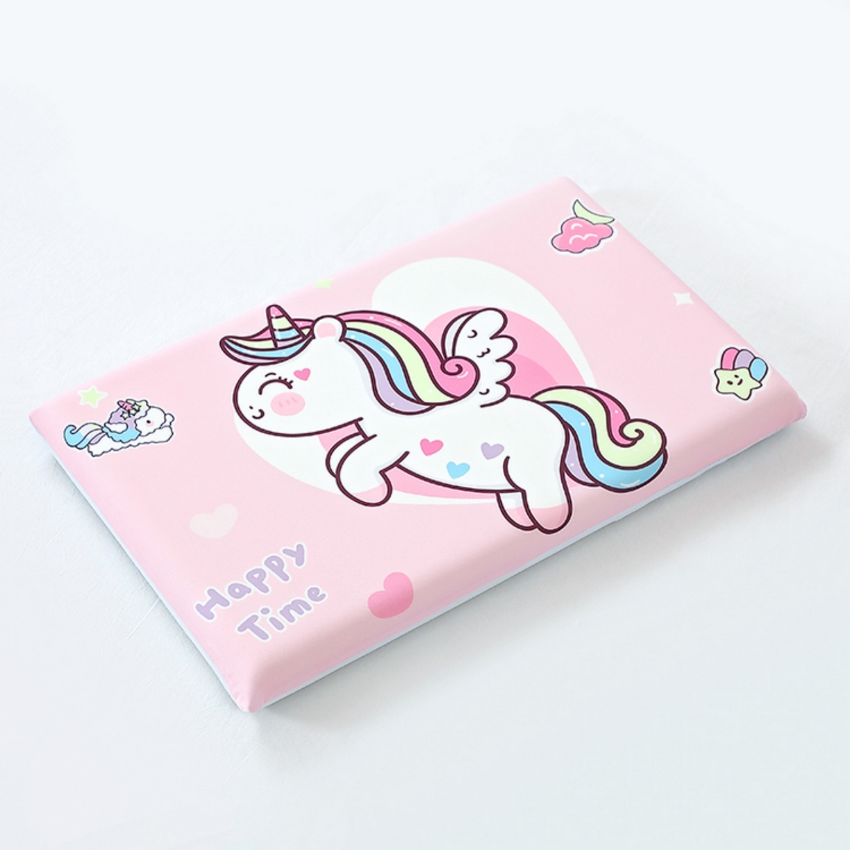 91家纺网 家纺一手货源 找家纺 八零年代 2025新款A类小凉皮儿童护颈枕慢回弹记忆枕学生午睡枕枕头枕芯 粉红马 30*50*5cm适合3-15岁