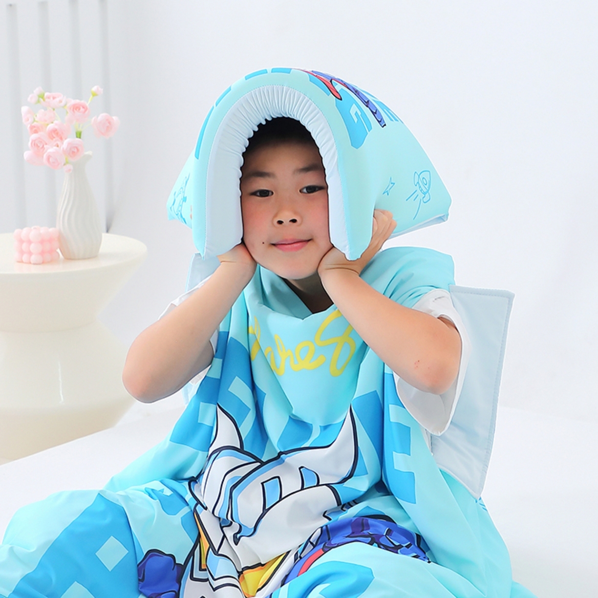 91家纺网 家纺一手货源 找家纺 八零年代 2025新款A类小凉皮儿童护颈枕慢回弹记忆枕学生午睡枕枕头枕芯 赛罗 30*50*5cm适合3-15岁