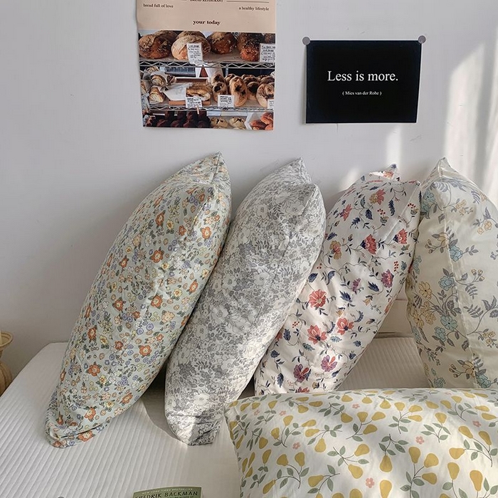 91家纺网 家纺一手货源 找家纺 （总）柚可家居 2024新款全棉双层纱枕套-碎花系列