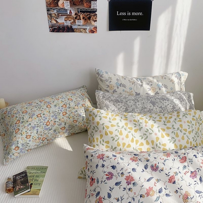 91家纺网 家纺一手货源 找家纺 （总）柚可家居 2024新款全棉双层纱枕套-碎花系列