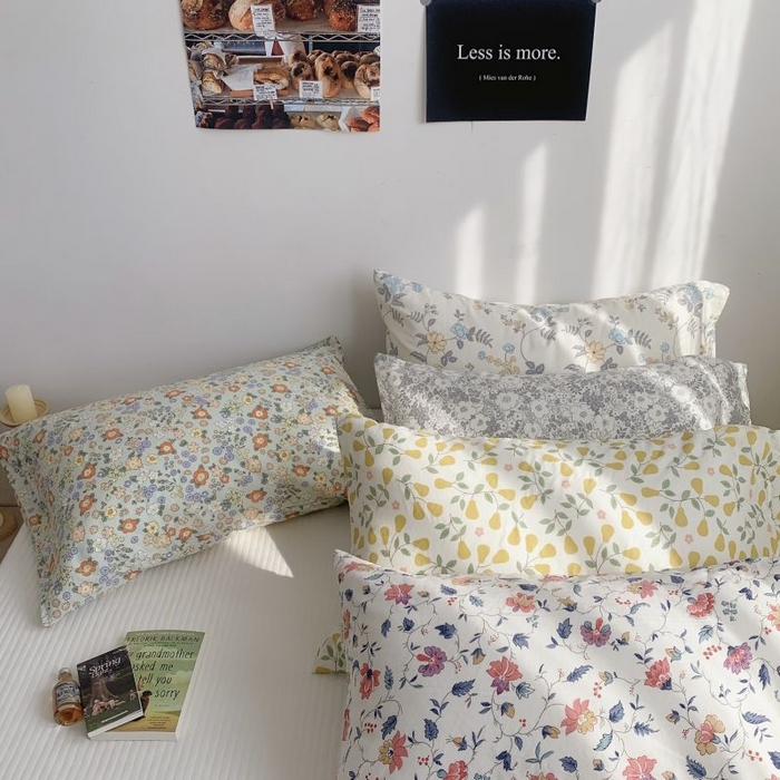 91家纺网 家纺一手货源 找家纺 （总）柚可家居 2024新款全棉双层纱枕套-碎花系列